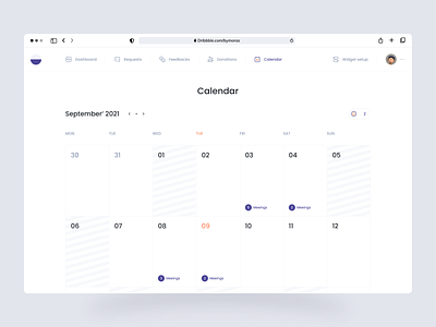 Kanban Calendar - Dashboard 🗓 app app design app ui calendar clendar app dashboard date meeting minimal time ui web dashboard web ui website