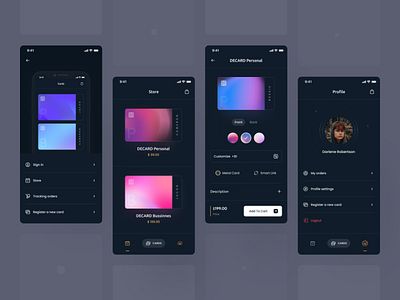 DECARD Mobile App Design - by MoRas for Echo Design ™ on Dribbble