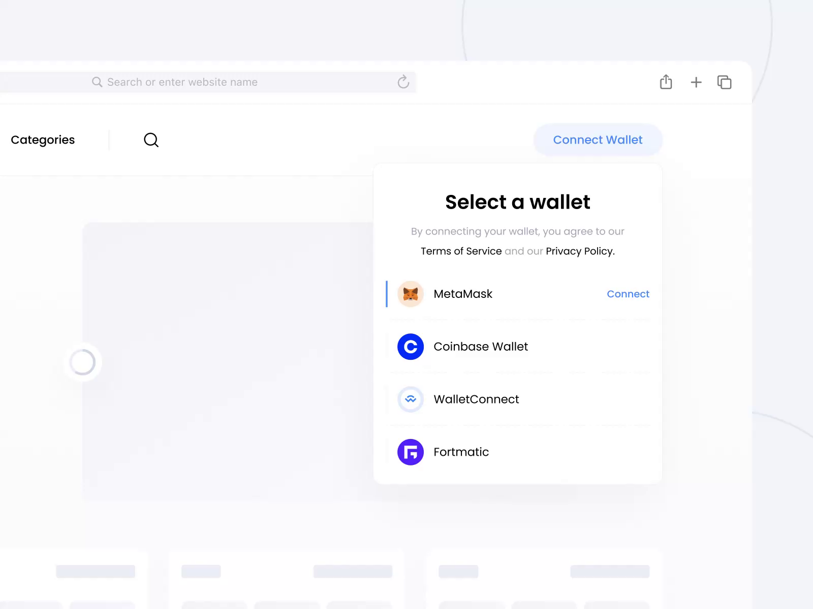 exoMarket | Connect wallet interaction by MoRas ✪ for Ace Design on Dribbble
