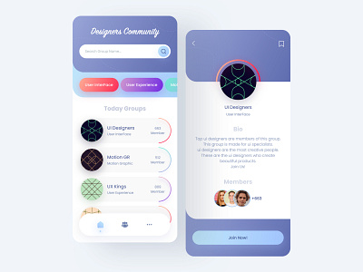 Designers Community App✨ app app design app ui clean clean ui community design designers minimal minimalism ui uidesign ux