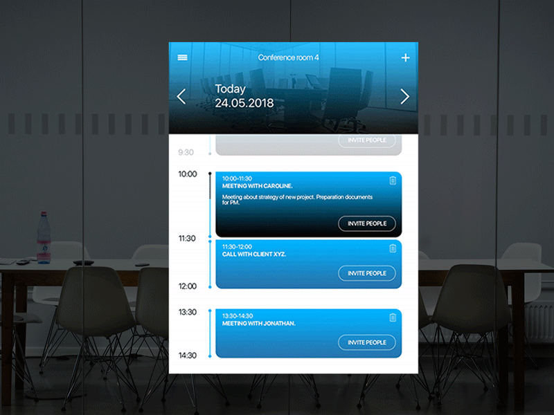 Conference room calendar