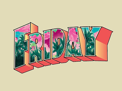 Friday type beer craft illustration typography