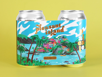 Pleasant island beer beerlabels gold island