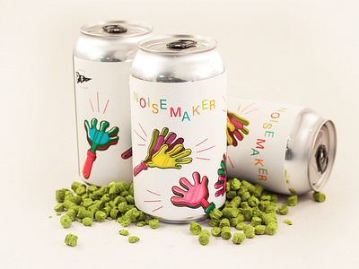 Noisemaker beer beerlabels branding craft design illustration productdesign