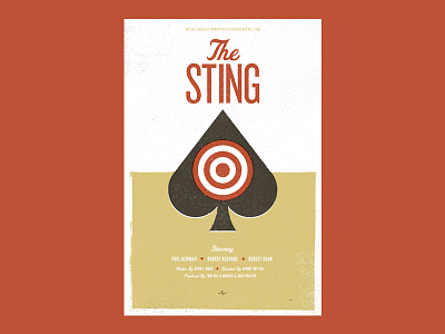The Sting - Bigger Picture Show bigger picture show indianapolis lettering poster redesign screenprint spade target texture