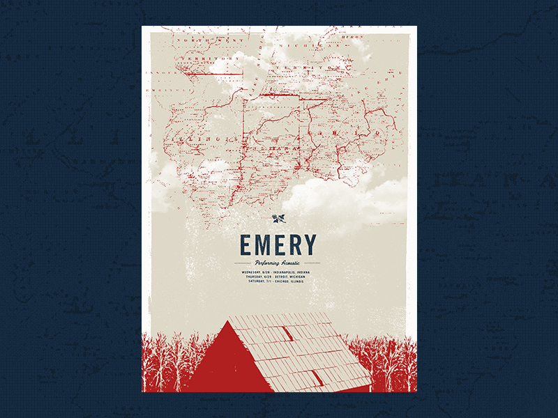 Emery Acoustic - Spring 2017 art for music concert design design poster emery gig poster gigposter music poster show show poster