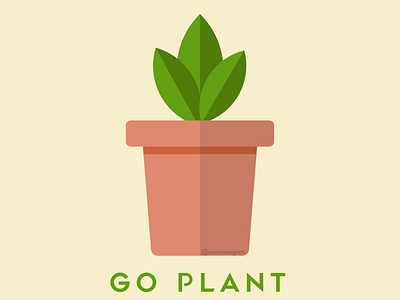 Post Go Plant design illustration logo vector