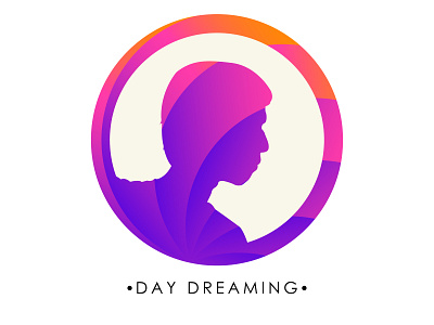 Day dreaming design logo typography vector