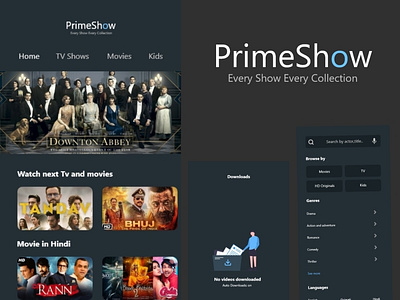 PrimeShow Video App Design