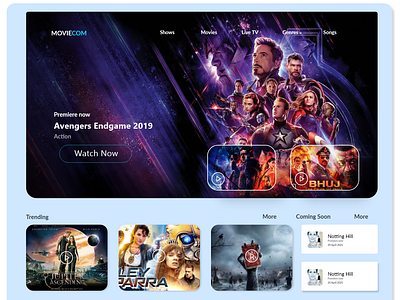 MovieCom WEbsite Design