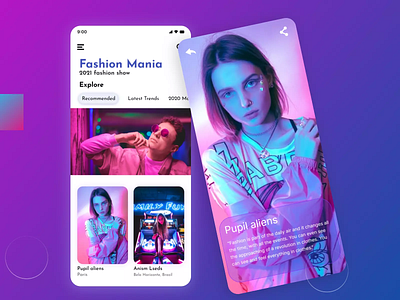 Fashion Mania UI/UX Design app fashion graphic mobileapp uiux