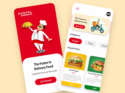 Fast Food Order UI/UX Design Mobile App app food uiux