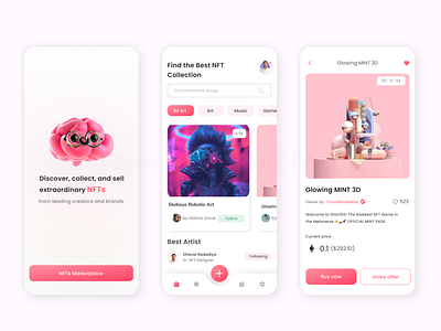 NFTs Marketplace App Design Concept