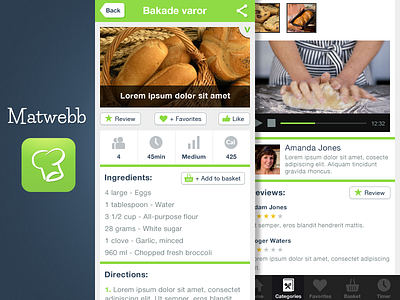 Matwebb iOS app icons ios mobile recipes