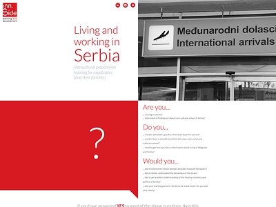 Living and working in Serbia black white responsive serbia website website design
