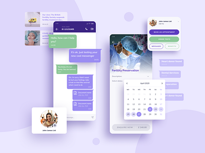 Mobile App Design for Fertility Benefits Platform app app design application design billieargent branding design graphicdesign interface london mobile mobile app mobile design platform purple typography ui ui design ux ux design vector