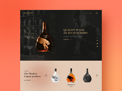 Website for Meukow Cognac🥃🍹