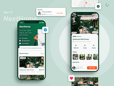 Real Estate Finder - Home, Apartment & Space Rent App UI app clean customer experience dark design figma find fresh interaction invision ios iphone app minimal nature real estate rent search trending ui ux