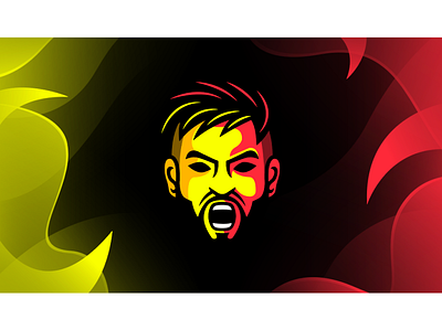 Scream background art background black brand branding colorful design illustration logo minimal red simple ui vector yellow