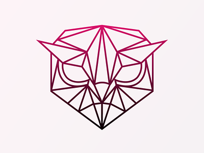 Geometric owl logo by Paulina Kozera on Dribbble