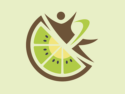 Fruit + fitness logo