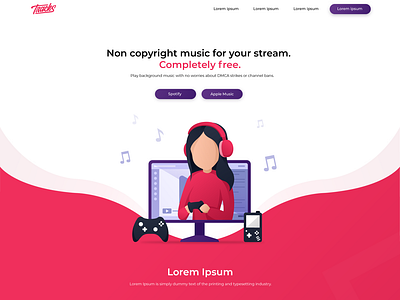 TRACKS - landing page