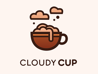 Cloudy Cup art brand brand identity branding cloudy concept cup design illustration logo logodesign logodesigner logodesigns minimal simple sketch ui uiux vector vector illustration