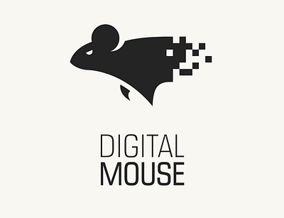 Digital Mouse art badge black brand brand identity branding concept design digital illustration logo minimal mouse pixel simple sketch vector vector illustration