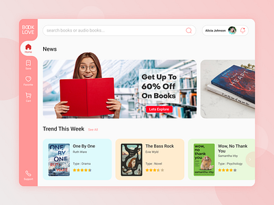 Book Love | Book Shop📖 3d art app book bookshop design figma illustration illustration art illustrator mobile ui navigation photoshop uidesign uidesigner uiux ux uxdesign webdesign website xd