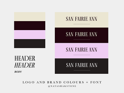 Logo and brand guidelines - Brand redesign - San Fairie Ann brand guidelines brand refresh branding colour palette design flat graphic design illustration logo logo design redesign restaurant