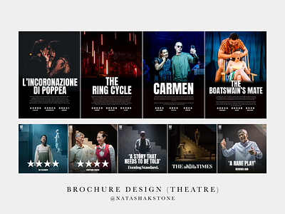 Brochure and social media design, Arcola Theatre
