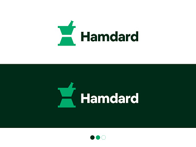 Hamdard Logo (Herbal Medicine) branding design flat green herbal logo logodesign mortar negative space logo negativespace organic