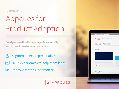 Appcues for Product Adoption authentic stock image marketing producthunt