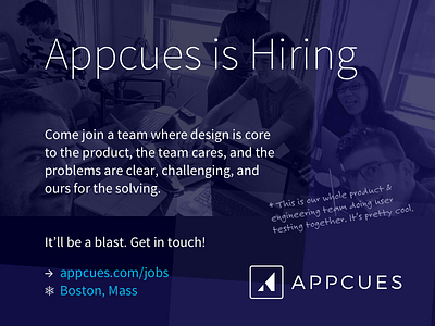 Appcues is Hiring / Product Design