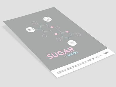 SUGAR Poster art blue bunny collective chemical cork exhibition grey pastel pink poster sugar symbol