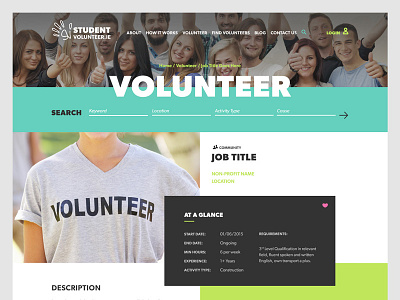 Student Volunteer - Opportunity bright charity college community education green non profit student ui university volunteer website