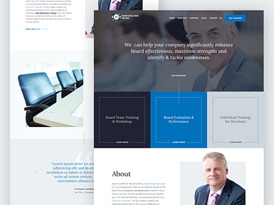 Board Excellence Ireland blue board business clean corporate grey ireland navy professional ui ux website