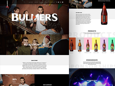 Bulmers alcohol brand bulmers cider festival fullwidth landing photography product ui video web