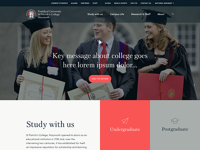 St. Patricks College Maynooth Homepage by Aoife O'Dwyer for ICAN on ...