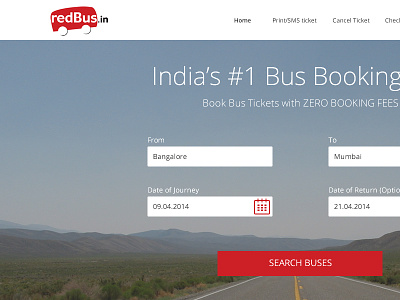 redBus Redesign bangalore booking design flat india interface redesign travel ui visual web website