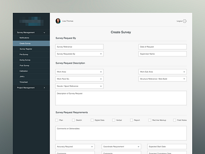 Survey Management Dashboard clean dashboard design flat interface ui ux web