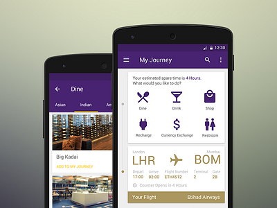 Airport Navigation App airport android clean design flat guide material navigation ui