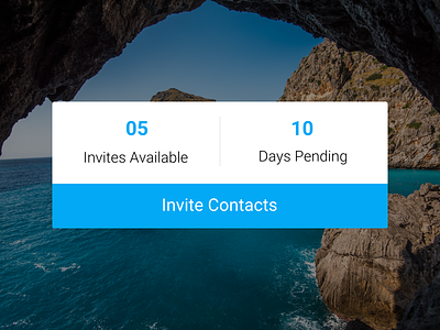 Invite Card card contacts design invite roboto