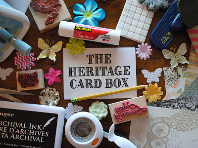 The HCB Branding brand cards collage crafts flowers greeting cards hcb logo paper stamp