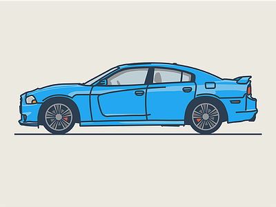 Dodge Charger blue car charger design dodge dodge charger illustration wheels