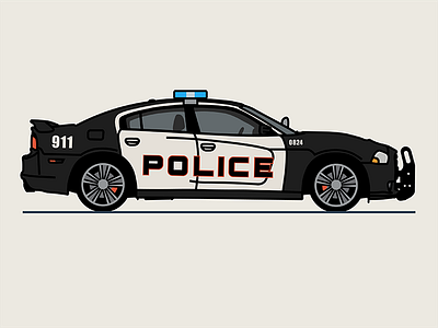 Police Charger car charger design dodge dodge charger illustration police police car wheels