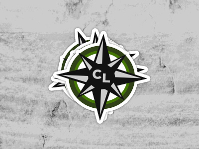 Compass Landscaping - Stickers compass compass rose grass landscape landscaping lawn care logo sticker sticker mule stickers