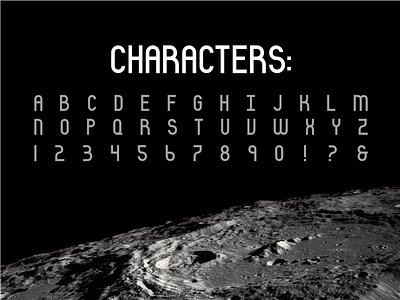 Luno Font - Characters creative market font geometric lunar moon nasa solar space sun typeface