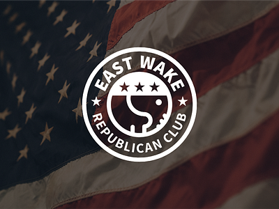 East Wake Republican Club - Logo Design WIP badge circle elephant patriotic political politics republican