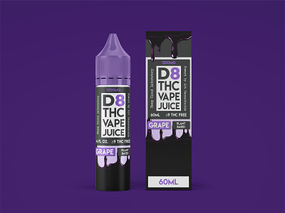 D8 THC Vape Juice Packaging Mockup box box design branding cannabis design graphic design hemp package design packaging packaging design photoshop thc vape vape juice